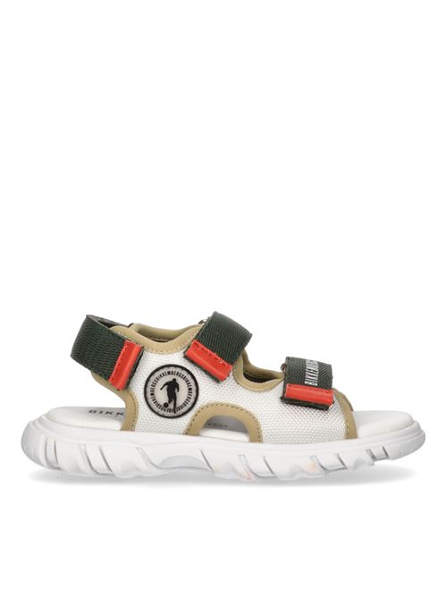 Sandalo doppio strappo BIKKEMBERGS | 21343BIANCO VERDONE ARANCIO